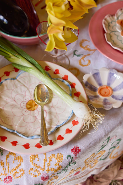 Blume Keramik Beilagenteller - Lavendel - Hand-painted