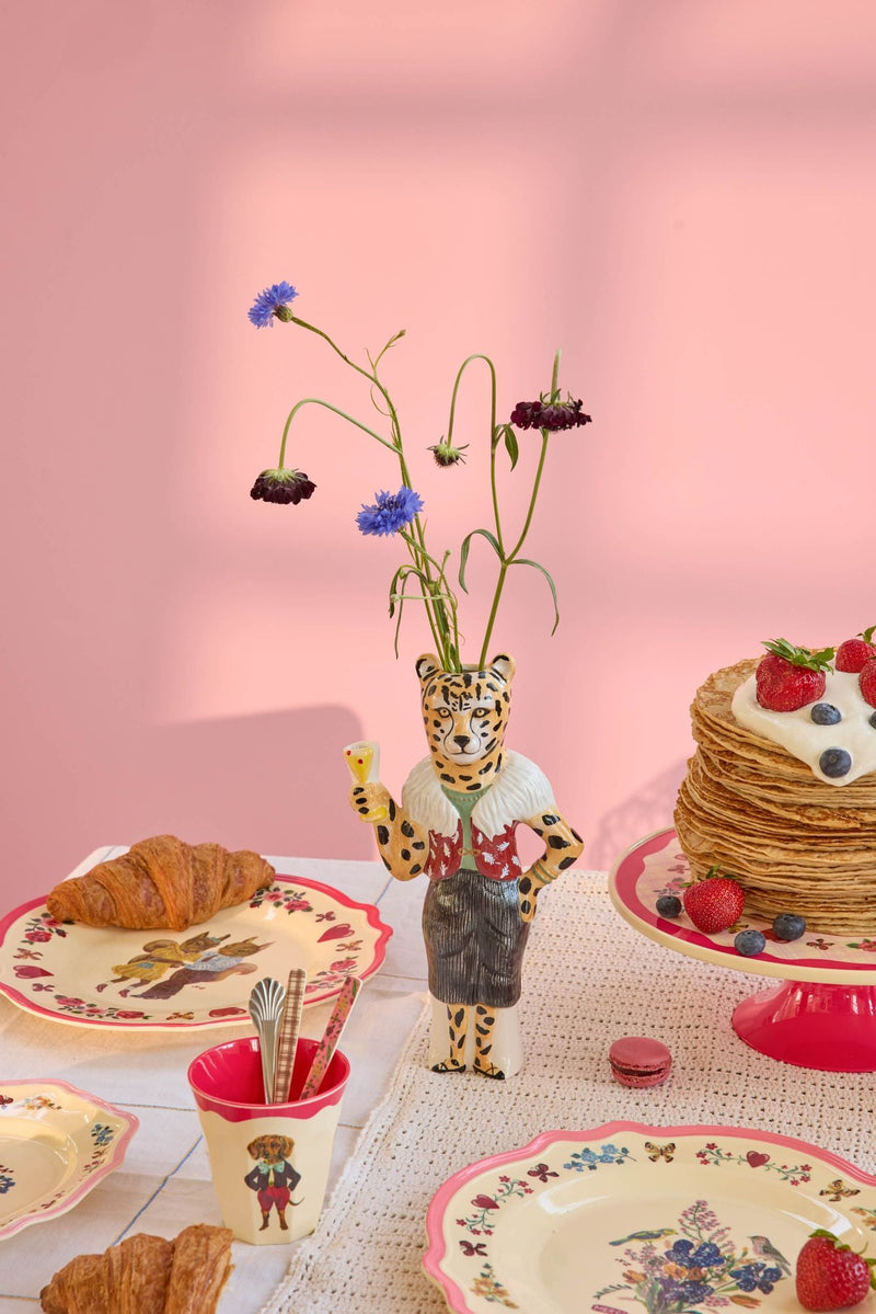 Leopard Ceramic Vase - Yellow - Nathalie Lété