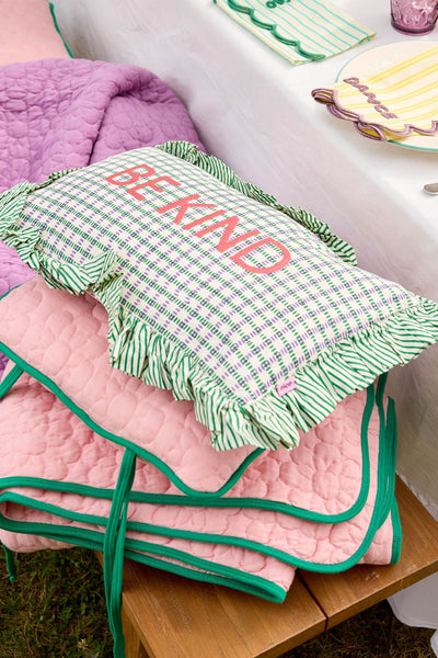 Cotton Chair Cushion - Rose