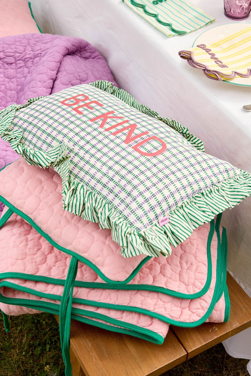 Cotton Chair Cushion - Rose