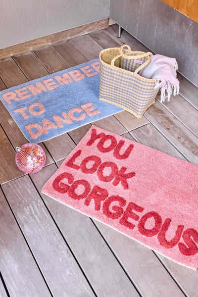 Rectangular Tufted Floor Mat - Blue - YOU LOOK GORGEOUS