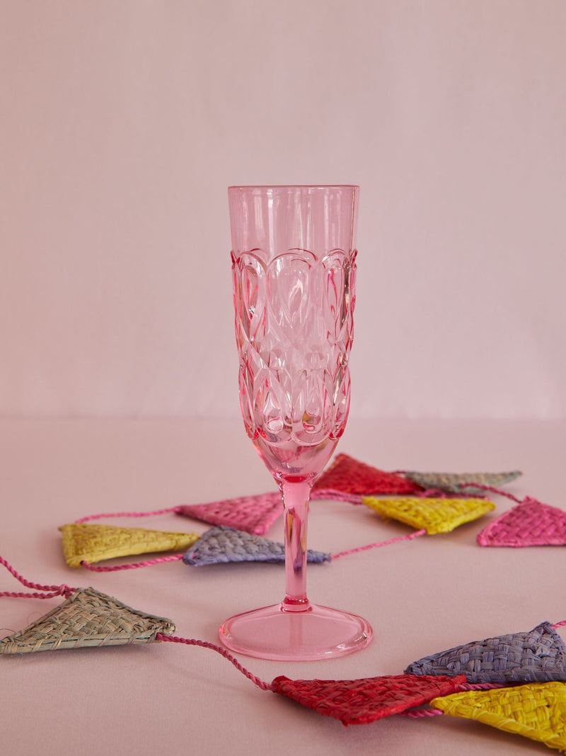 Akryl Champagneglas - Pink