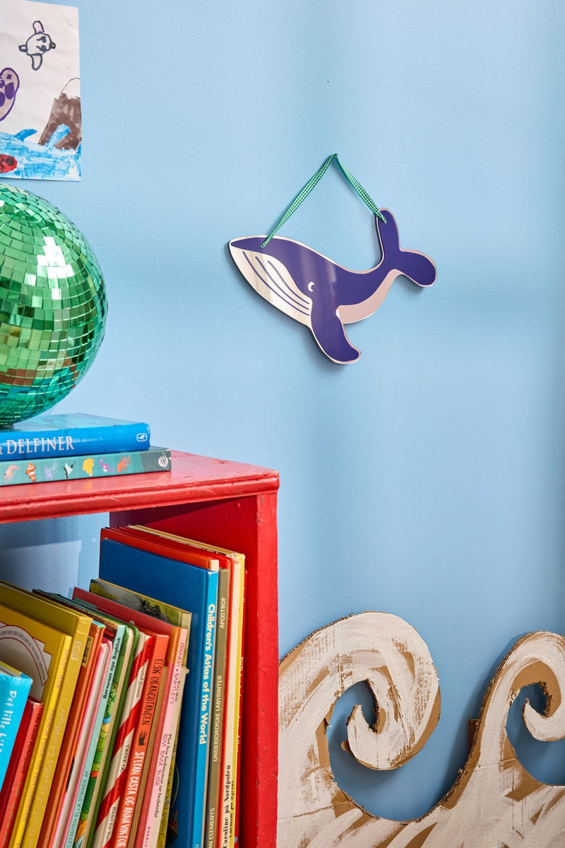 Whale Acrylic Mirror - Blue