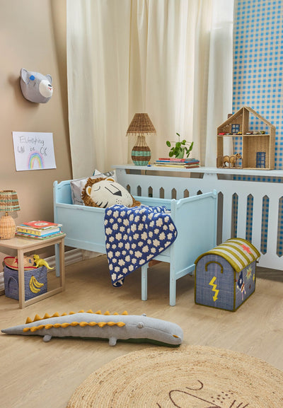 Crocodile Cotton Plush Toy - Grey