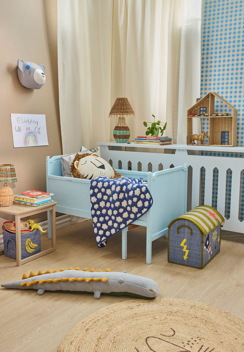 Crocodile Cotton Plush Toy - Grey