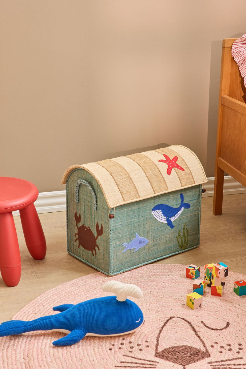 Whale Cotton Plush Toy - Blue