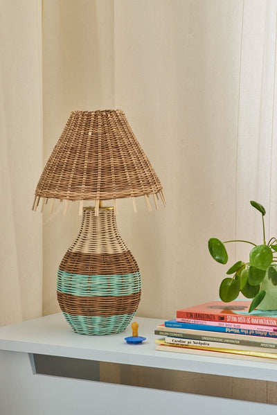 Tall Nature Rattan Table Lamp - Brown