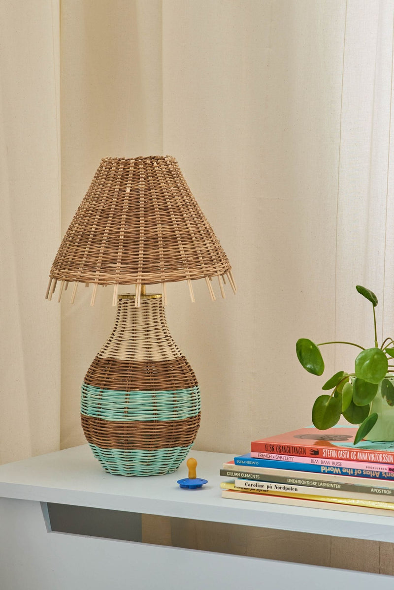 Tall Nature Rattan Table Lamp - Brown