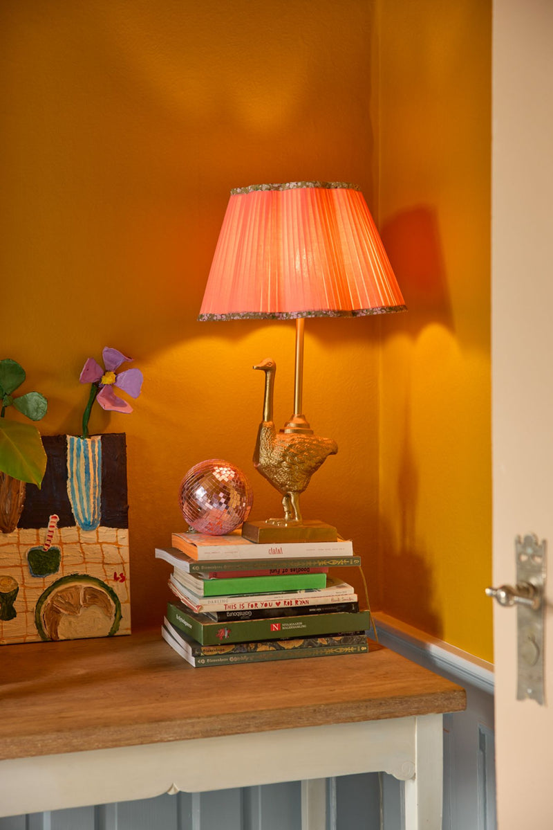 Pequeño Algodón Pantalla de lámpara - Rosa suave