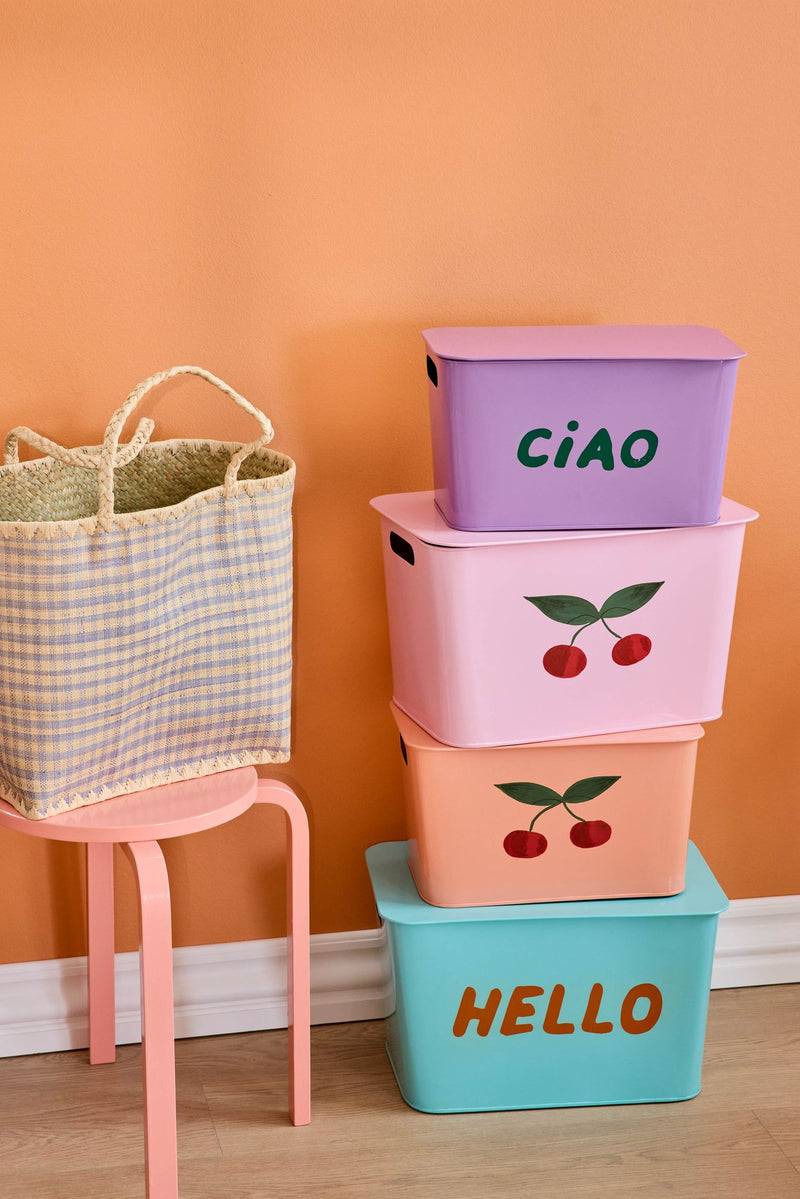 Metal Storage Basket - Multicolor - Set of 2