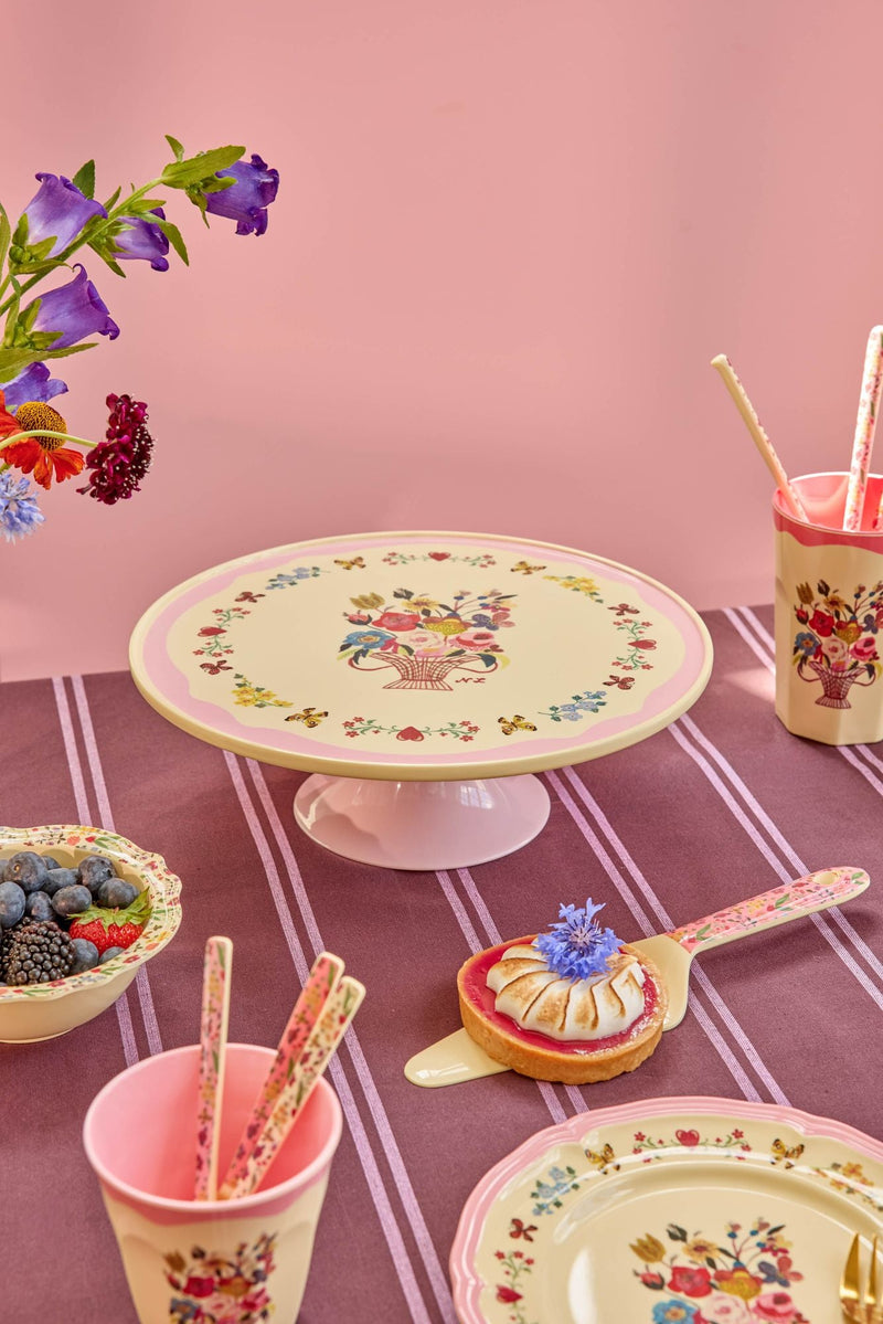 Low Round Cake Stand - Pink - Nathalie Lété Vol. 2 Print