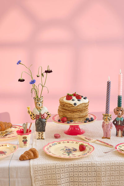 Low Round Cake Stand - Red - Nathalie Lété Vol. 2 Print