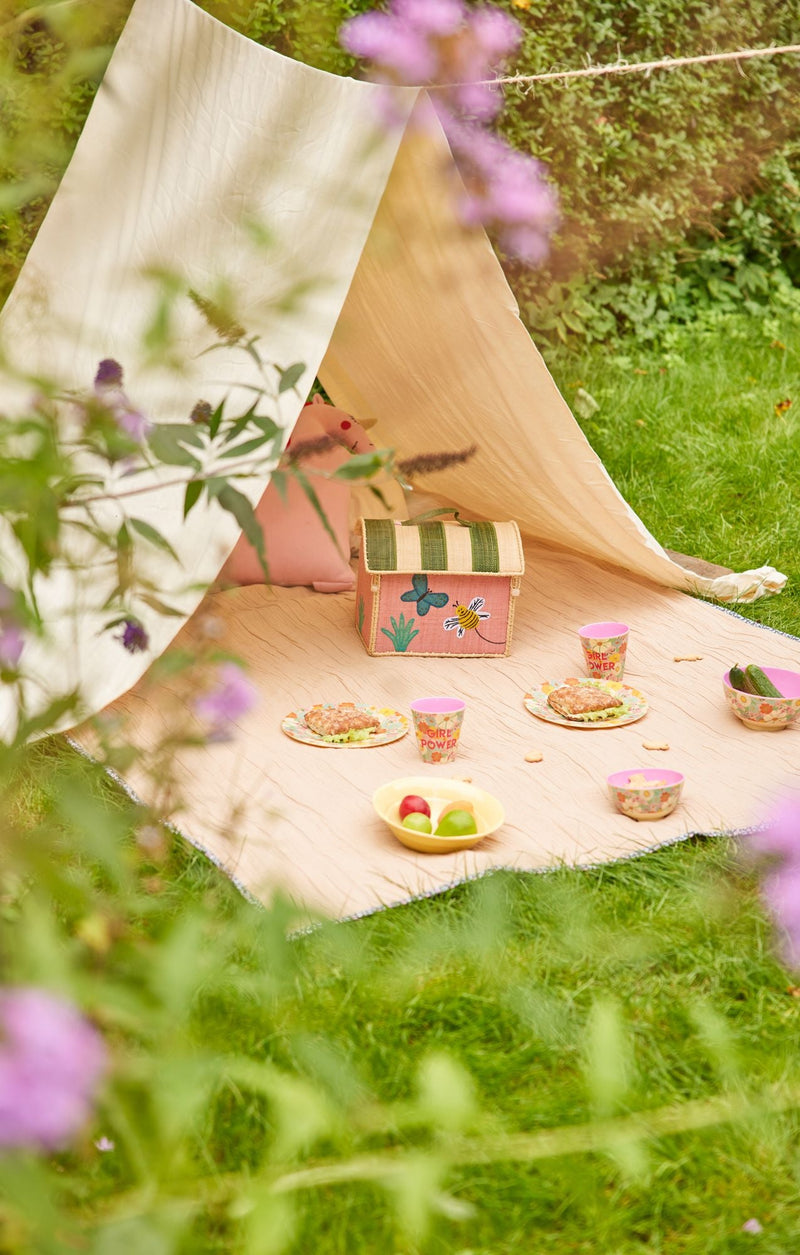 Médium Bol Enfant - Rose clair - Flower Power Print