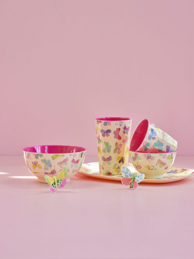 Small Bowl - Pink - Butterfly Print