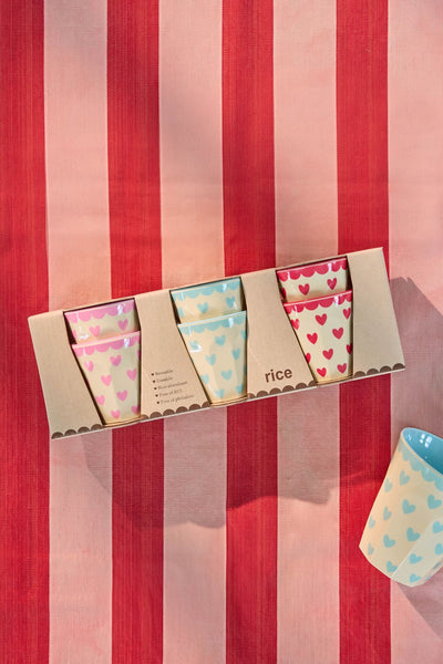 Espresso Cup - Multicolor - Favorite Hearts Prints - 6-pack