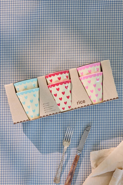 Middelgroot Beker - Meerkleurig - Set van 6