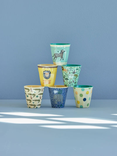 Small Kids Cup - Blue - Jungle Print - 6-pack