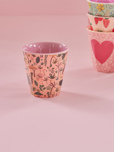 Mittelgroße Kinderbecher - Koralle - Jungle Print