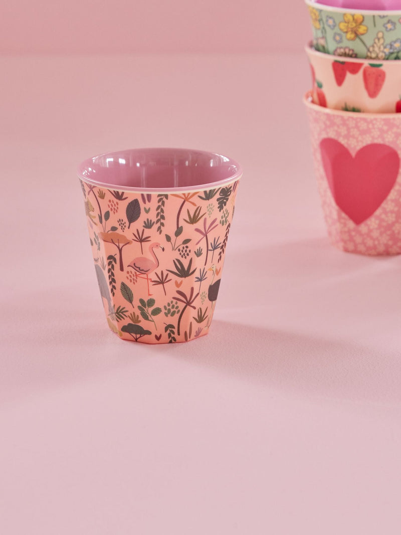 Mittelgroße Kinderbecher - Koralle - Jungle Print