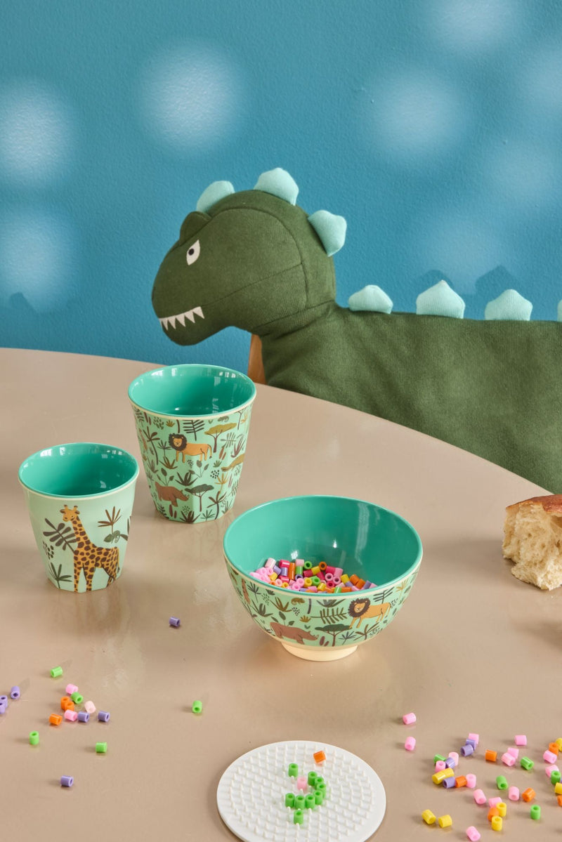 Mittelgroße Kinderbecher - Grün - Jungle Print