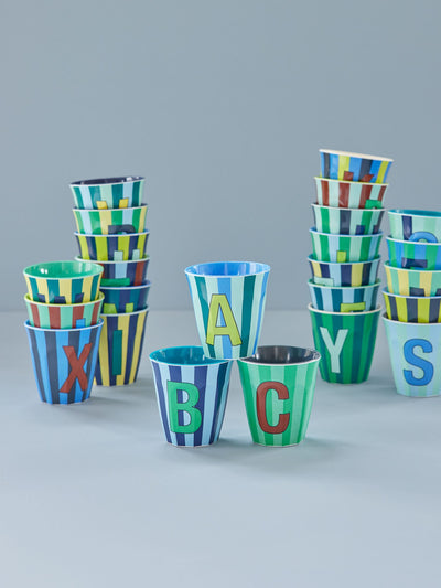 Mediano Vaso - Azul - A - Stripes