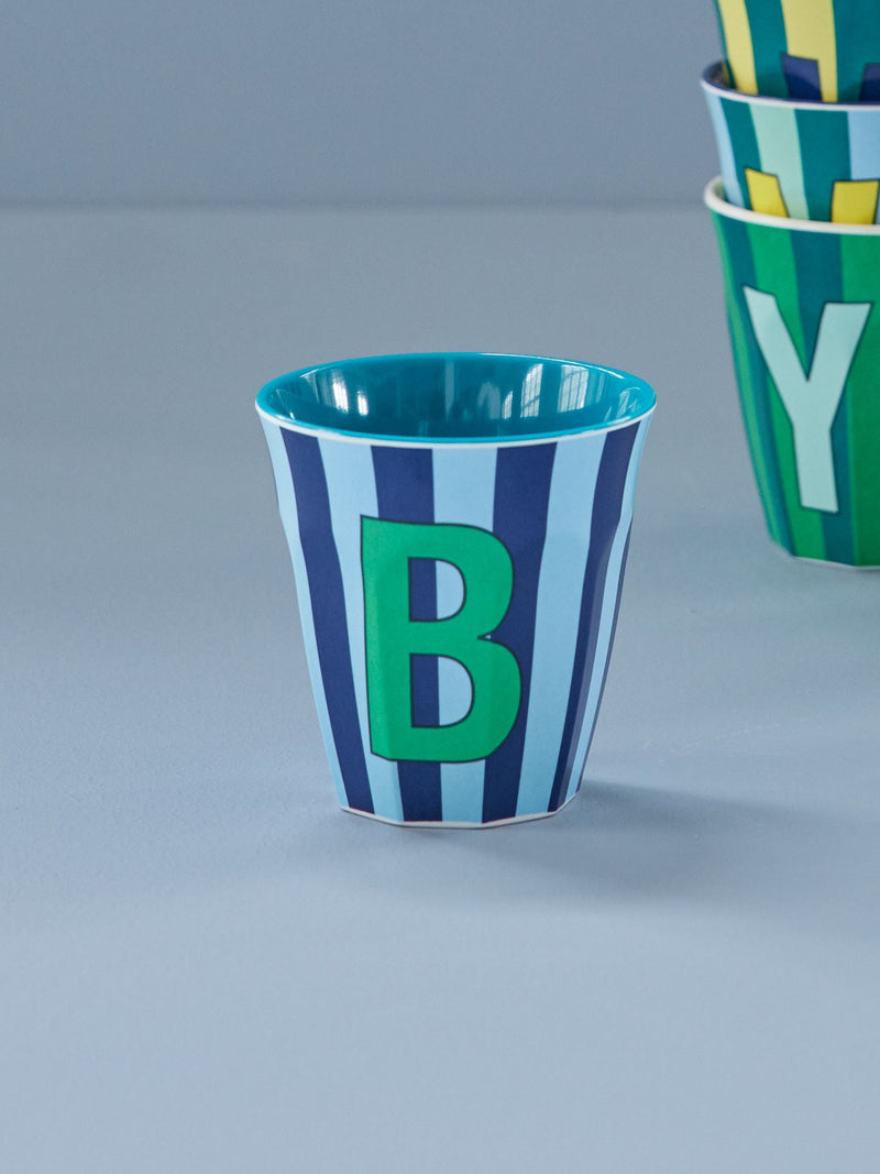 Medium Cup - Blue - B - Stripes