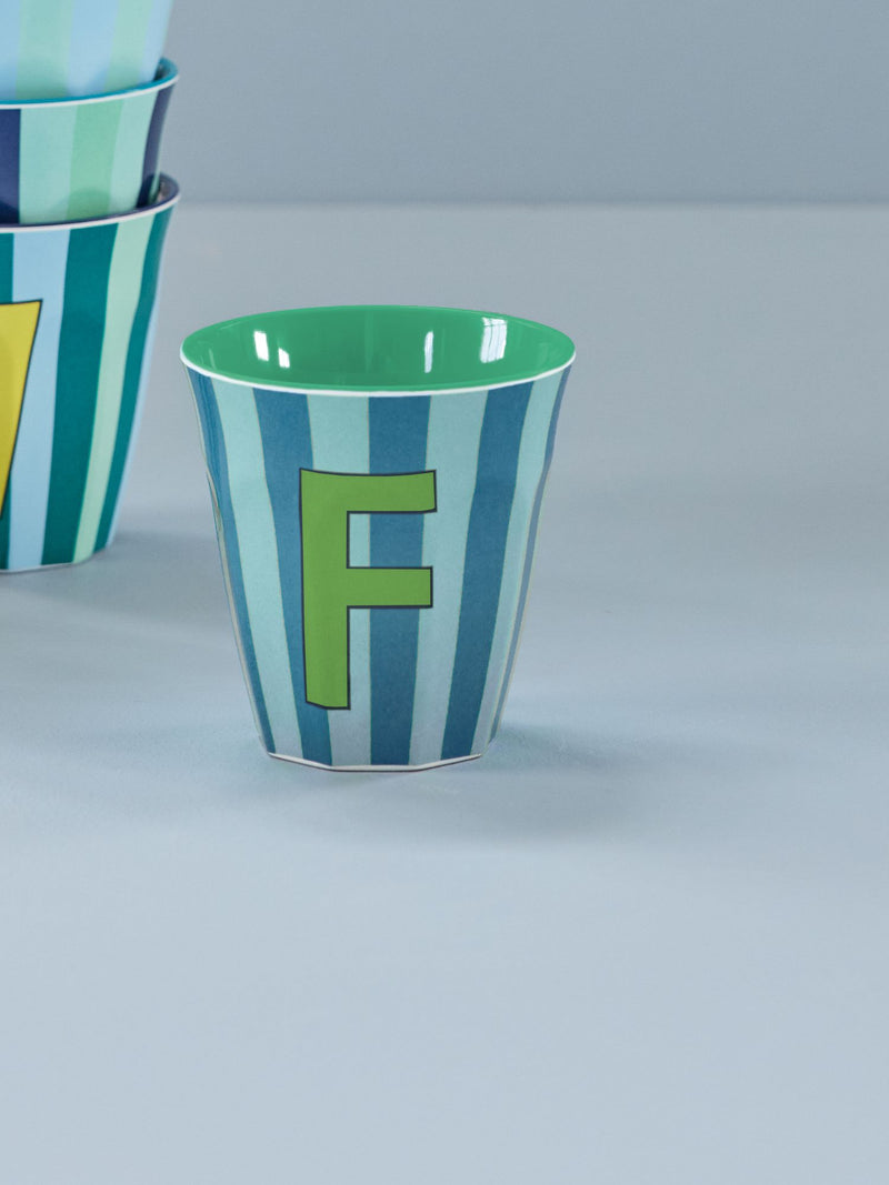 Medium Cup - Blue - F - Stripes