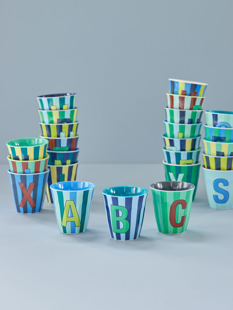 Medium Cup - Blue - F - Stripes