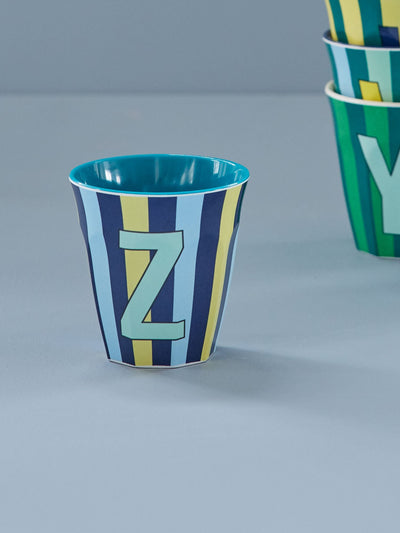 Mediano Vaso - Azul - Z - Stripes