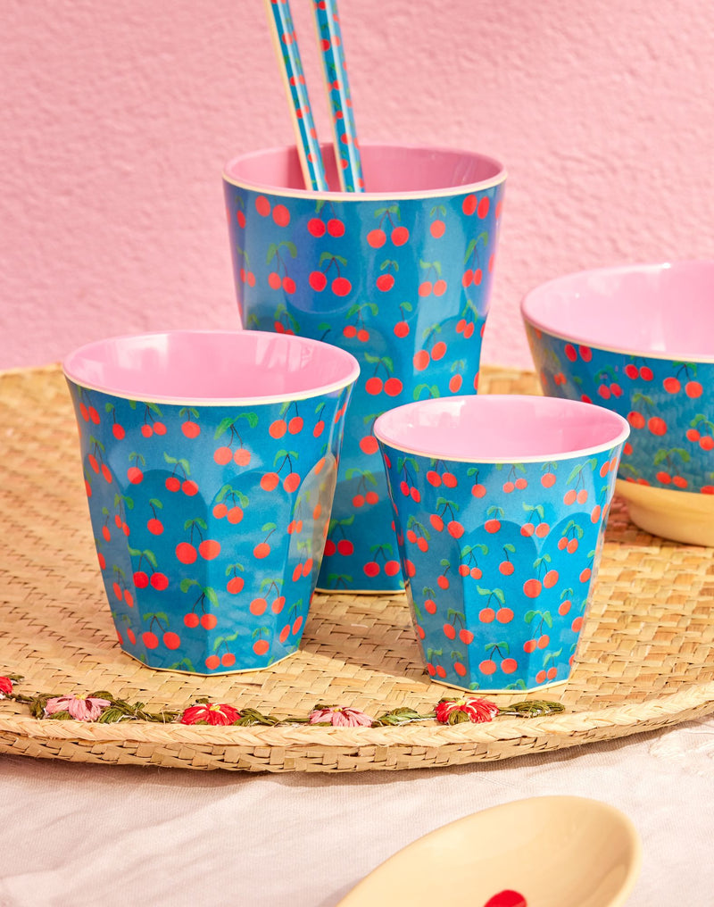 Media Tazza - Blu - Cherry Love Print