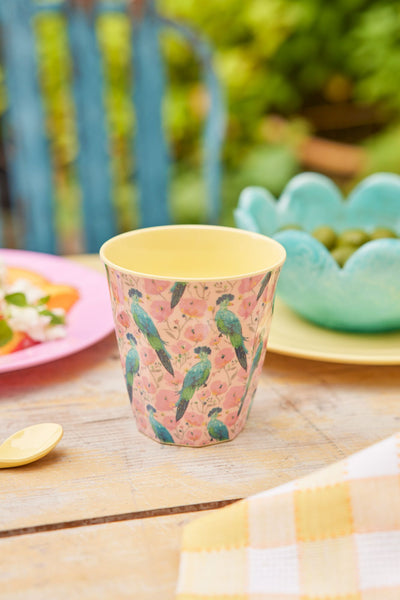 Media Tazza - Rosa tenue - Exotic Bird Print