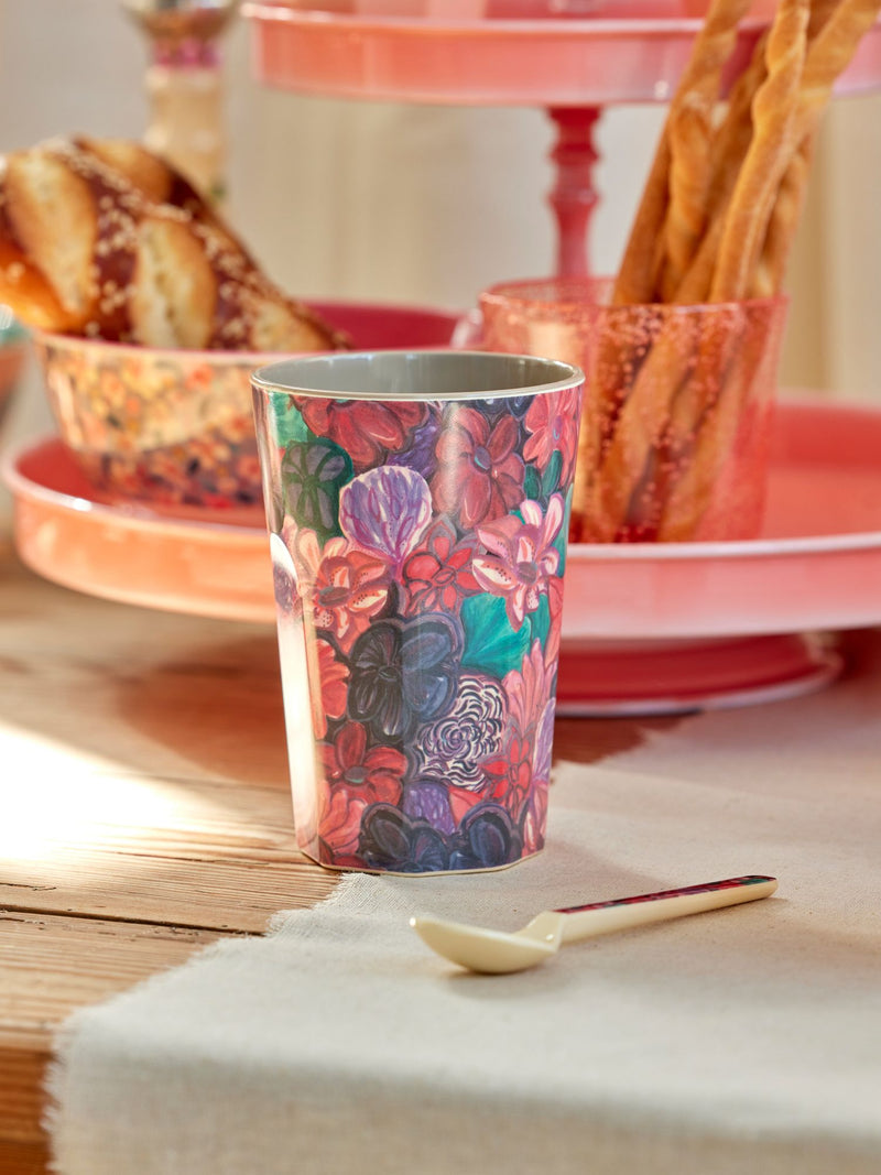 Tall Cup - Forest Flower Print