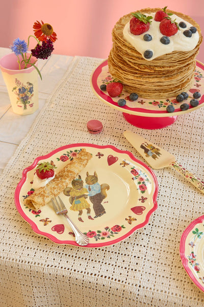 Vintage Dinner Plate - Red - Nathalie Lété Vol. 2 Print