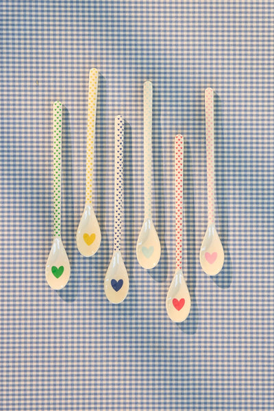 Cucharas latte - Multicolor - Favorite Hearts Print