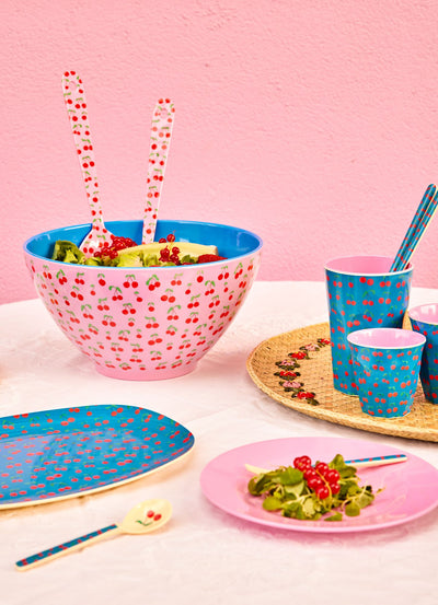 Melamine Slakom - Roze - Cherry Love Print