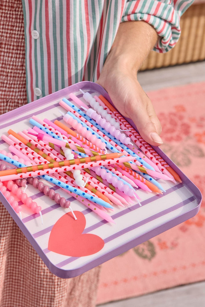 Small Rectangular Metal Tray - Purple