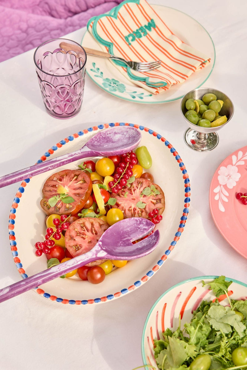 Resin Salad Servers - Purple - Set of 2