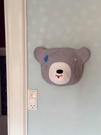 Bear Papier-mâché Wall Decoration - Brown