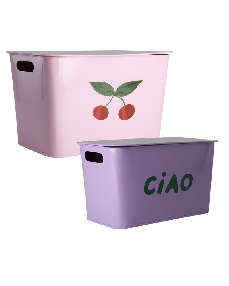 Metal Storage Basket - Multicolor - Set of 2