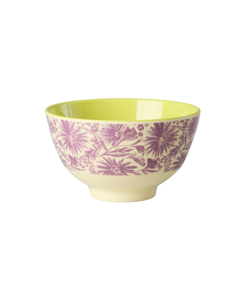 Small Bowl - Purple - Flower Press Print
