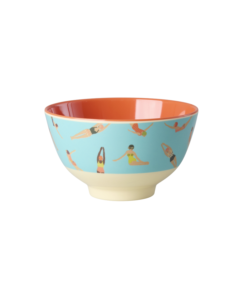 Small Bowl - Blue - Retro Swimster Print