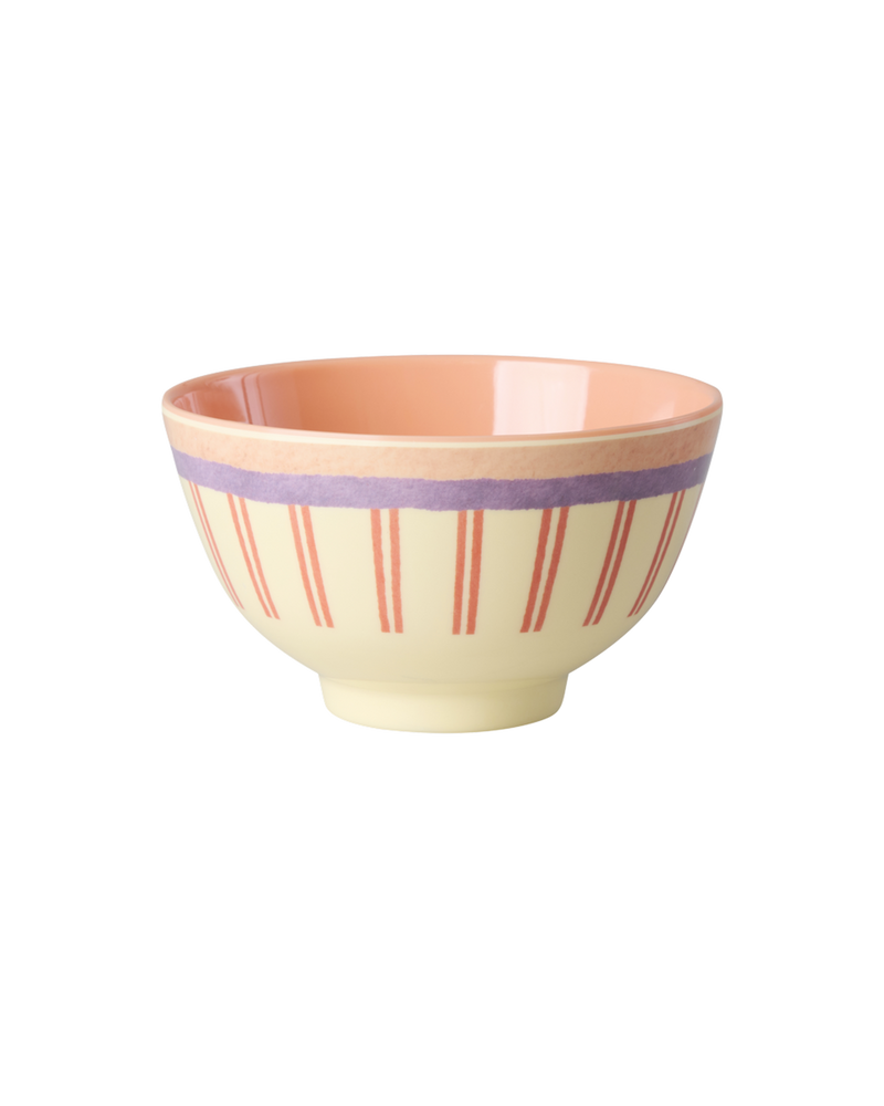 Small Bowl - Cream - Stripey Love Print