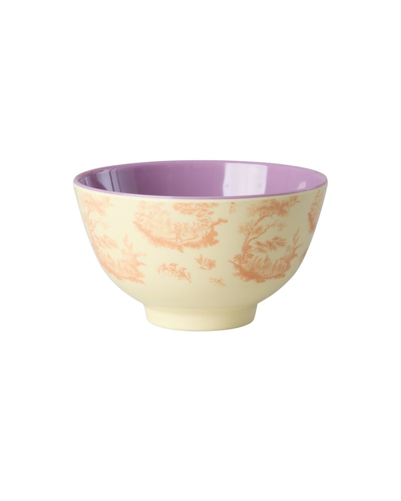 Small Bowl - Cream - Toile de rice Print