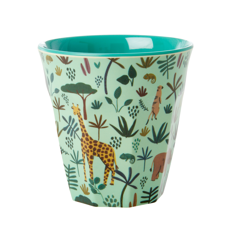 Mittelgroße Kinderbecher - Grün - Jungle Print