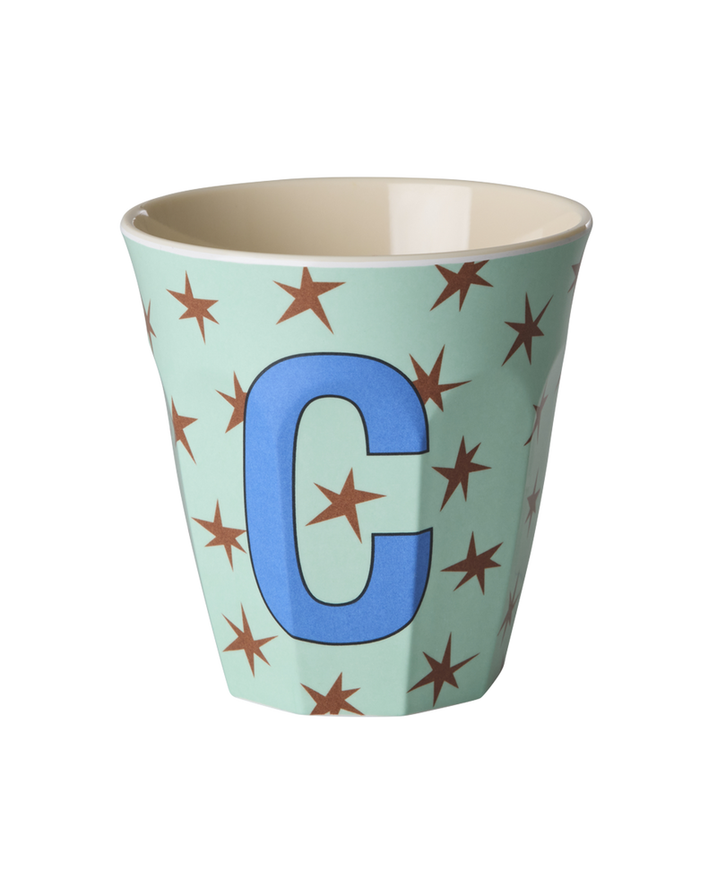 Mittelgroße Becher - Mint - C - Stars