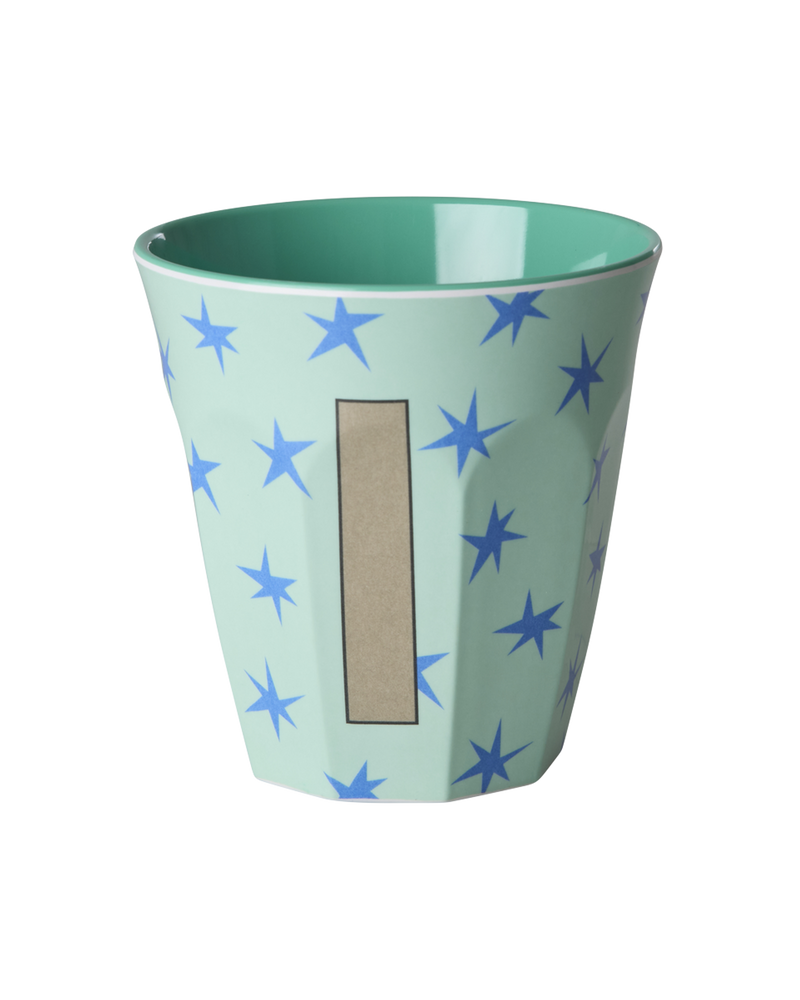 Medium Alphabet Cup - Green - I - Stars