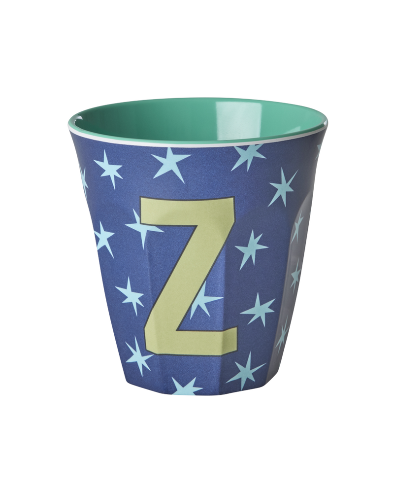 Medium Alphabet Cup - Dark Blue - Z - Stars