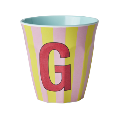 Medium Cup - Pink - G - Stripes