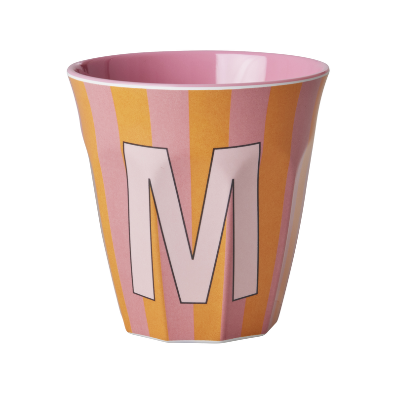 Mittelgroße Becher - Orange - M- Stripes