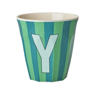 Mediano Vaso - Verde - Y - Stripes